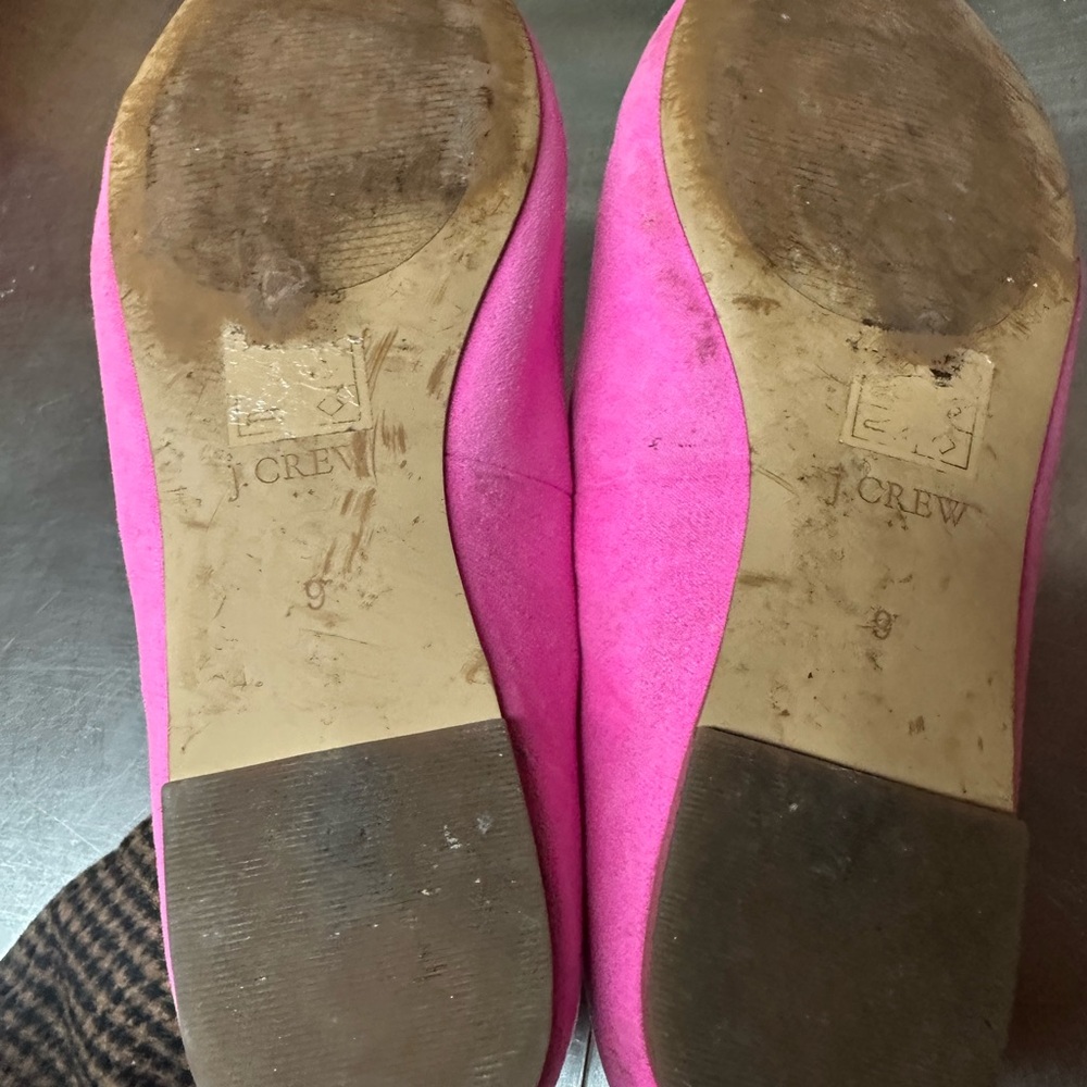 J Crew Pink Tassel Flats size 9 - Picture 3 of 3